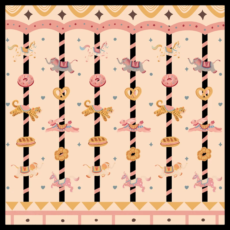 LAVISPER — Scarf & Illustration Collection（插画与丝巾系列） — Dreamland Carousel · Overview. Published image 7 of 27.