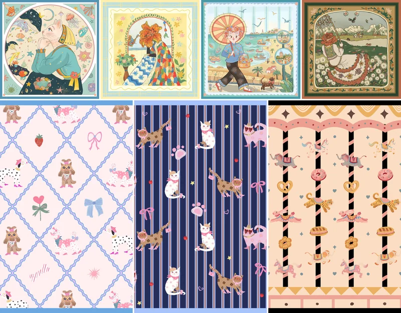LAVISPER — Scarf & Illustration Collection（插画与丝巾系列）