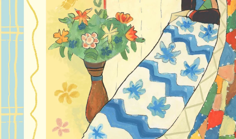 Spring Lily（春日百合） — Bouquet, border and skirt detail. Published image 4 of 13.