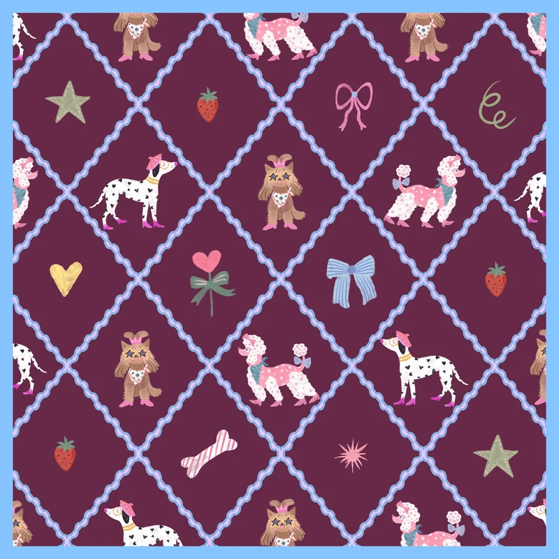 LAVISPER — Scarf & Illustration Collection（插画与丝巾系列） — Berry-blue. Published image 16 of 27.