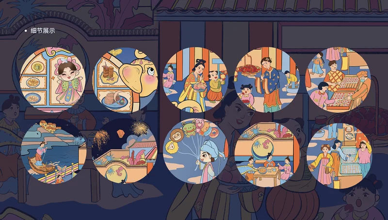 Shangyu City IP Cultural Tourism Illustration Series（上虞文旅插画） — Food-market detail collection. Published image 7 of 14.