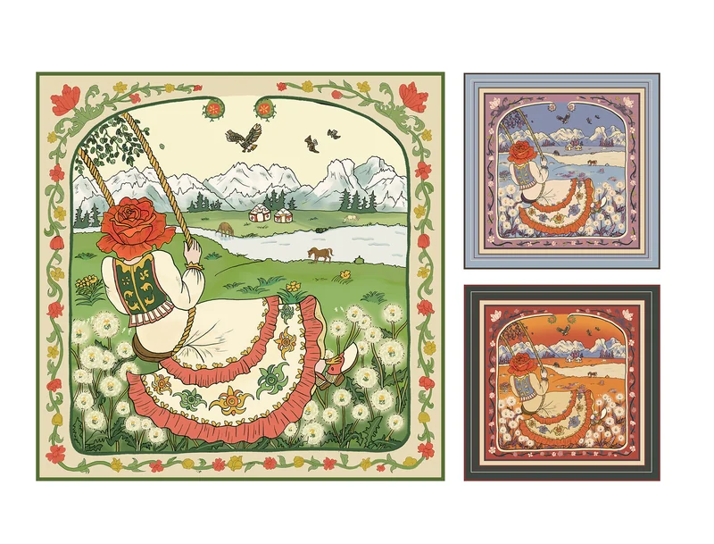 Ms. Rose’s Travels in Xinjiang（游疆之旅） — Published seasonal colorway collection. Published image 7 of 11.
