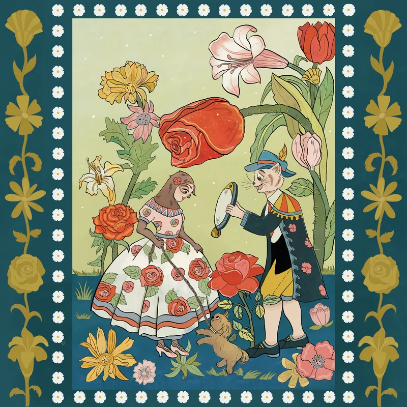 Concept Application · Complete square garden illustration on a jigsaw puzzle